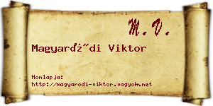 Magyaródi Viktor névjegykártya